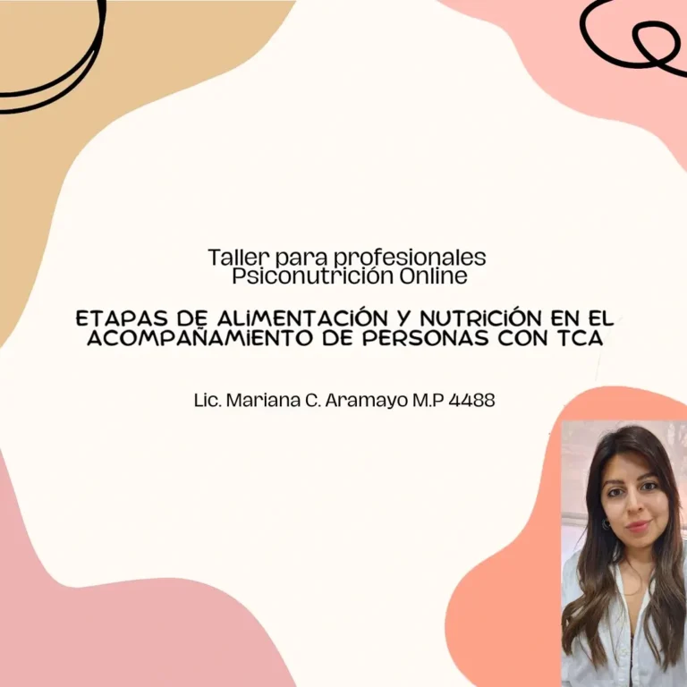 Etapas de nutrición y alimentación para acompañar personas con TCA